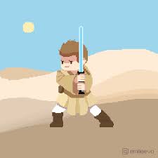 This Little Pixel Animation Showing Obi Wan Kenobi Transforming Into Ben Kenobi By Toastedonwheat Is Pretty C Star Wars Images Star Wars Art Star Wars Fandom