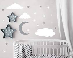 Clouds Wall Decals Moon And Stars Wall Decal Kids Wall Decals Wall Stickers Peel And Stick Removable Wall Stickers Baby Room Decoration Good Night Nursery Wall Decor Amazon Ae Arts Crafts
