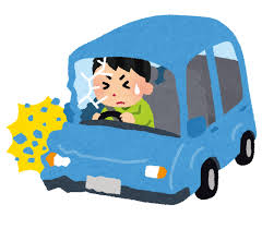 車の交通事故のイラスト（男性） | かわいいフリー素材集 いらすとや