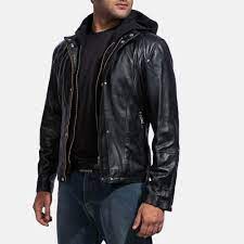 Mens Highschool Black Leather Jacket