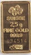 (and also the gold is much denser.) for a more honest answer, the most value of a substance per ounce is antimatter with a whopping 62 trillion per gram. Pamp Suisse 2 5 Gram Gold Bars