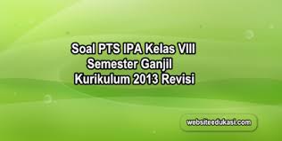 Oiya ipa adalah studi mengenai alam sekitar, dalam hal ini berkaitan dengan cara mencari tahu tentang alam secara sistematis, sehingga ipa bukan hanya penguasaan kumpulan pengetahuan yang berupa fakta. Soal Pts Ipa Kelas 8 Kurikulum 2013 Tahun 2020 2021 Websiteedukasi Com