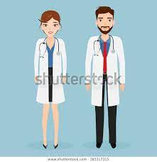 Woman Doctor Man Doctor Character Hospital Stock Vector Royalty Free 383317315 Man Character Female Doctor Comic Character