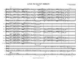 love in silent amber big band full score score parts