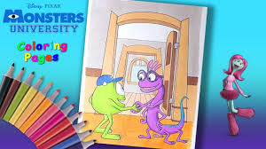 Thanks to the cartoon of the same name kids learned that their scared shout is an energy livelihood of this city and if all kids cease to be afraid. Monsters University Coloring Pages Mike Wazowski And Randall Boggs Coloring Youtube