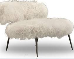 fur chair sheepskin and ottoman set etsy fur chair fur furniture baxter design