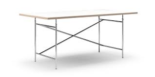 Beschreibung von richard lampert eiermann 1 schreibtisch. Richard Lampert Eiermann Tisch Melamin Weiss Mit Eichekante 180 X 90 Cm Chrom Senkrecht Versetzt Eiermann 2 135 X 66 Cm Von Egon Eiermann Designermobel Von Smow De