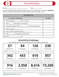 Learn About Divisibility Rules Worksheet Education Com Divisibility Rules Divisibility Rules Worksheet Exponent Worksheets