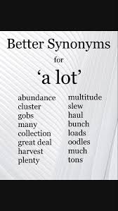 Writing Tips Synonyms For A Lot Essay Writing Skills Book Writing Tips Writing Words