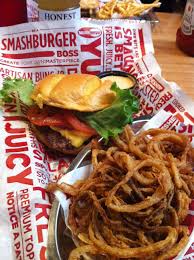 Classic Smash Burger And Haystack Onion Rings Of Smash