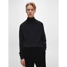 Shop securely on woolovers uk. Cotton Cashmere Roll Neck Jumper Men Ck Black Bjorkqvist De