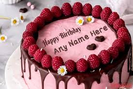 Write name on birthday greeting card online.name on birthday cakes pictures. Raspberry Birthday Cake With Name Edit Birthday Cake For Mom Raspberry Birthday Cake Happy Birthday Cake Images