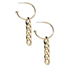 Park Lane "ELLIS" Pierced Earrings Gold Color 2-in-1 STYLE Hoops Nice! Reg.  $54