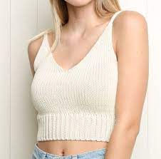 We deliver to all of germany: Brandy Melville Crop Knit Top Women S Fashion Tops Other Tops On Carousell