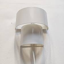 Ikea double wall light lamp sconce fixture white glass globe stainless chrome. Minimalistic White Ikea Wall Lamp Retge