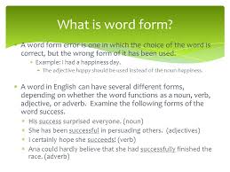Jan 03, 2021 · how to add the developer tab in microsoft word. Academic English Workshop Word Forms Esl Faculty Fall Ppt Download