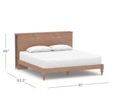 Headboard height and size vary based on the size fo your bed and mattress. Astoria Storage Headboard Platform Bed Pottery Barn