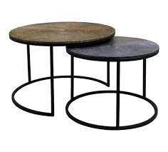 Early and rare cast iron base which is quite heavy. Coffee Table Fletcher Round Aluminum Iron O70 O55 Set Of 2 Coffee Side Tables Henk Schram Meubelen
