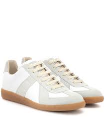 Replica Leather And Suede Sneakers