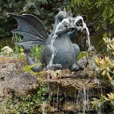 Weitere ideen zu garten, wasser im garten, gartengestaltung. Bronzeskulptur Drache Habord Extra Gross Wasserspeier Ardeon De Garten Figuren Wasserspeier Art Nr 17679