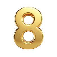 Golden Color Number 8 Illustration, Golden Color Number, Golden Number 8,  Number 8 PNG Transparent Image and Clipart for Free Download