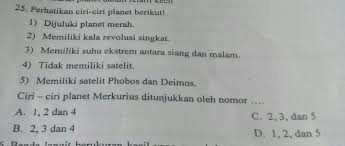 Ada beberapa ciri dan juga karakter planet yang. Ciri Ciri Planet Merkurius Brainly Co Id