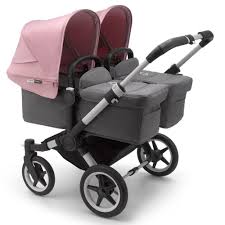 Bugaboo Donkey 3 Twin Complete Pushchair Aluminium Grey Soft Pink Direct 4 Baby