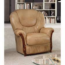 Fauteuil en cuir giovanni coloris beige vente de tous les. Fauteuil Fixe Contemporain En Cuir Beige Toronto Matelpro