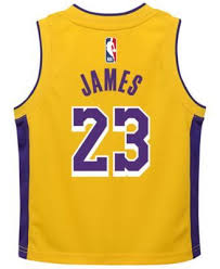 Lebron james lakers jersey / nwt nwt $90 $110 size: Nike Lebron James Los Angeles Lakers Icon Replica Jersey Little Boys 4 7 Gold 5 6 Macys Fashion Kids Outfits Loose Fitting Tops