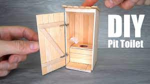Mini Pit Toilet Fun Crafts With Popsicle Sticks Popsicle Stick Crafts House Diy Popsicle Stick Crafts Craft Stick Crafts