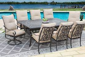 The more the merrier is our view on entertaining. Tortuga Outdoor Patio 9pc Dining Set With 48x84 132 Inch Extendable Table Series 6000 Zenpatio
