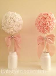 Baby Shower Centerpiece Topiary Set Of 6 Baby Shower Centerpieces Shower Centerpieces Baby Shower