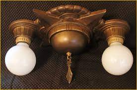 If your new light fixture doesn't match your old mount type, you'll have to remove the bracket from the junction box and change the screws. Antique And Vintage Flush Mount Ceiling Fixtures Sold From Harris House Antique Lighting Near Halifax And Vancouver
