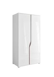 Kommode in weiß matt mit 2 türen und 1 schubkasten, sideboard, highboard, anrichte, schrank, flurkommode, maße: Mara Kleiderschrank 2 Turig Weiss Hochglanz Abs Eiche Sonoma Truffel Gunstig Mobel Kuchen Buromobel Kaufen Froschkonig24