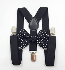 Black And White Polka Dot Bow Tie Free Domestic Shipping Black Suspenders And Black And White Small Polka Bow Tie Set Fits 6 Months 13 Years Black Suspenders Bow Tie Set African Accessories