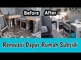Jika ingin agar tampilan teras lebih cantik, anda bisa mengubah lantai teras menggunakan keramik motif. Renovasi Dapur Rumah Subsidi Youtube