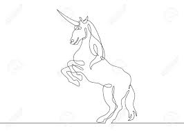 A simple cute unicorn head outline for patterns, coloring pages. Continuous One Line Drawing Unicorn Royalty Free Cliparts Vectors And Stock Illustration Image 94609376