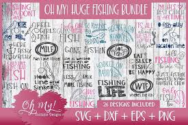 This is a digital file, includes: Oh My Huge Fishing Bundle Designs Svg Dxf Eps Png Oh My Cuttable Designs Crafters Svgs In 2020 Free Design Resources School Design Bundles