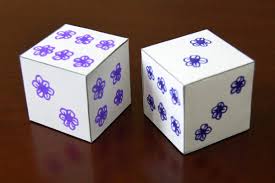 Several printable paper dice templates to choose from: Paper Dice Kids Crafts Fun Craft Ideas Firstpalette Com