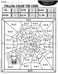 Keep your kids busy doing something fun and creative by printing out free coloring pages. Halloween Color By Number Multiplication By Teaching Second Grade