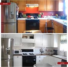 Painting The Cabinets White And Adding A Textured Backsplash Helped Open Up The Room Read Cheap Kitchen Renovations Kitchen Remodel Cost Kitchen Remodel Small