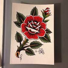 Rose Tattoo Flash Traditional Traditional Rose Tattoos Old School Tattoo Designs Traditional Tattoo Flowers
