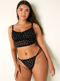 Pure Black Velvet Lightly Lined Bralette | Victorias Secret UK