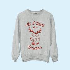 Sweat Licorne De Noel Vetement Originaux Sweat Licorne Joyaux Magique