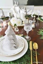 Christmas Tree Napkin Fold Tutorial Sand And Sisal Christmas Tree Napkins Christmas Tree Napkin Fold Christmas Tablescapes