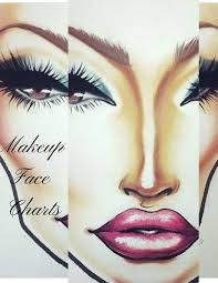 makeup face charts a professional makeup artist blank paper