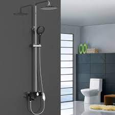 Quick and easy to fit. Chrome Black Shower Faucet Modern Exposed Shower System