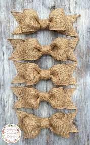Set Of 5 Small Burlap Bows With Tails Rustic Wedding Decor Etsy In 2021 Burlap Bows Burlap Ribbon Burlap Ribbon Bow