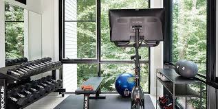 A bar cart can fit comfortably in the corner of a small apartment dining area. 10 Home Gym Ideas Small Space Home Gym Inspo