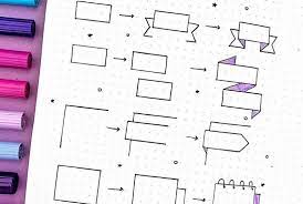 Grab your ruler and count the dots to make sure the banner is uniform on both sides. 15 Best Bullet Journal Banner Ideas For 2021 Crazy Laura